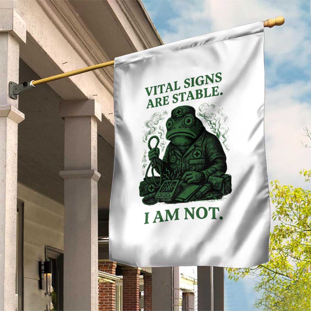 Frog Medic Garden Flag Funny Animal EMT Emergency Health Workers