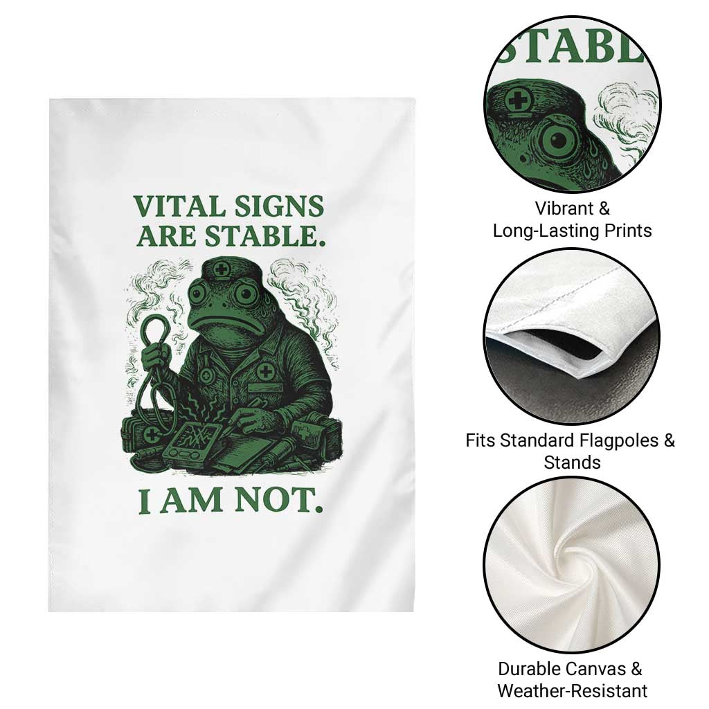 Frog Medic Garden Flag Funny Animal EMT Emergency Health Workers