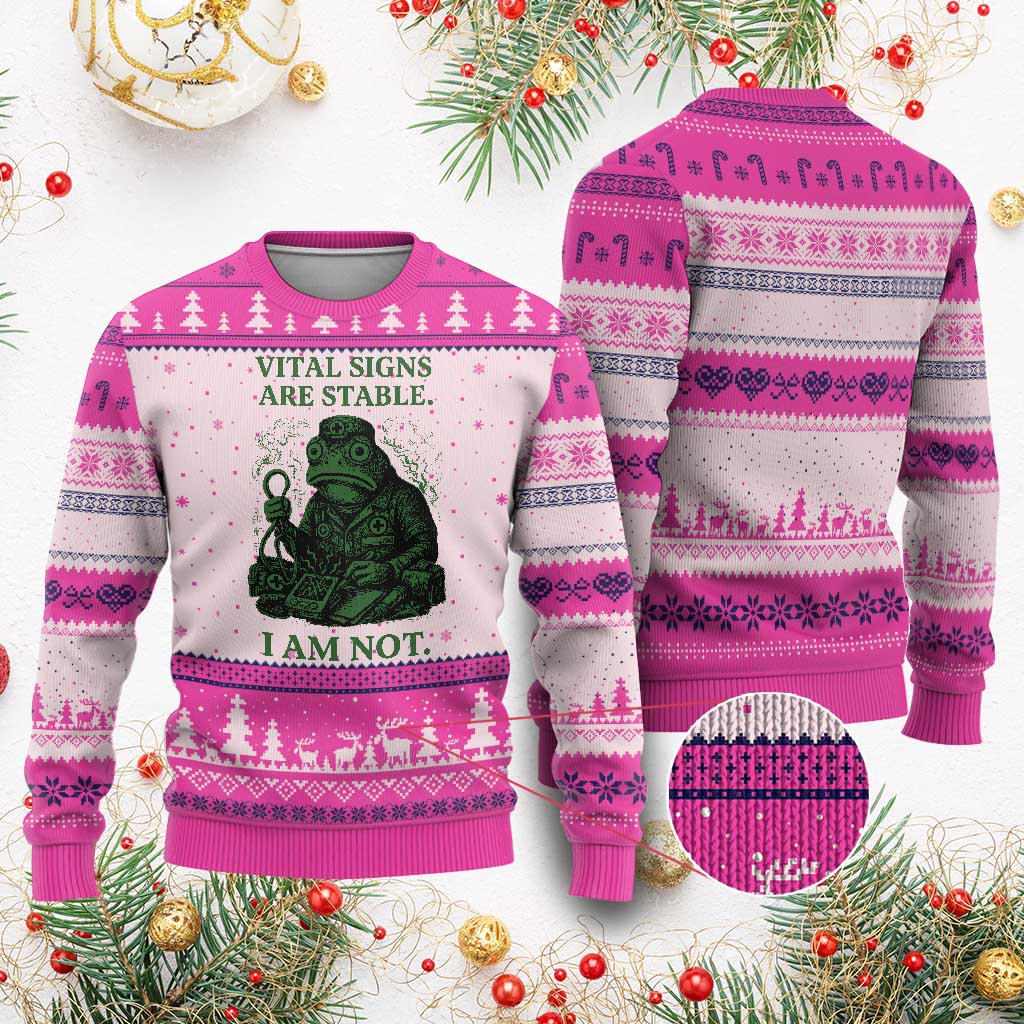 Frog Medic Ugly Christmas Sweater Funny Animal EMT Emergency Health Workers