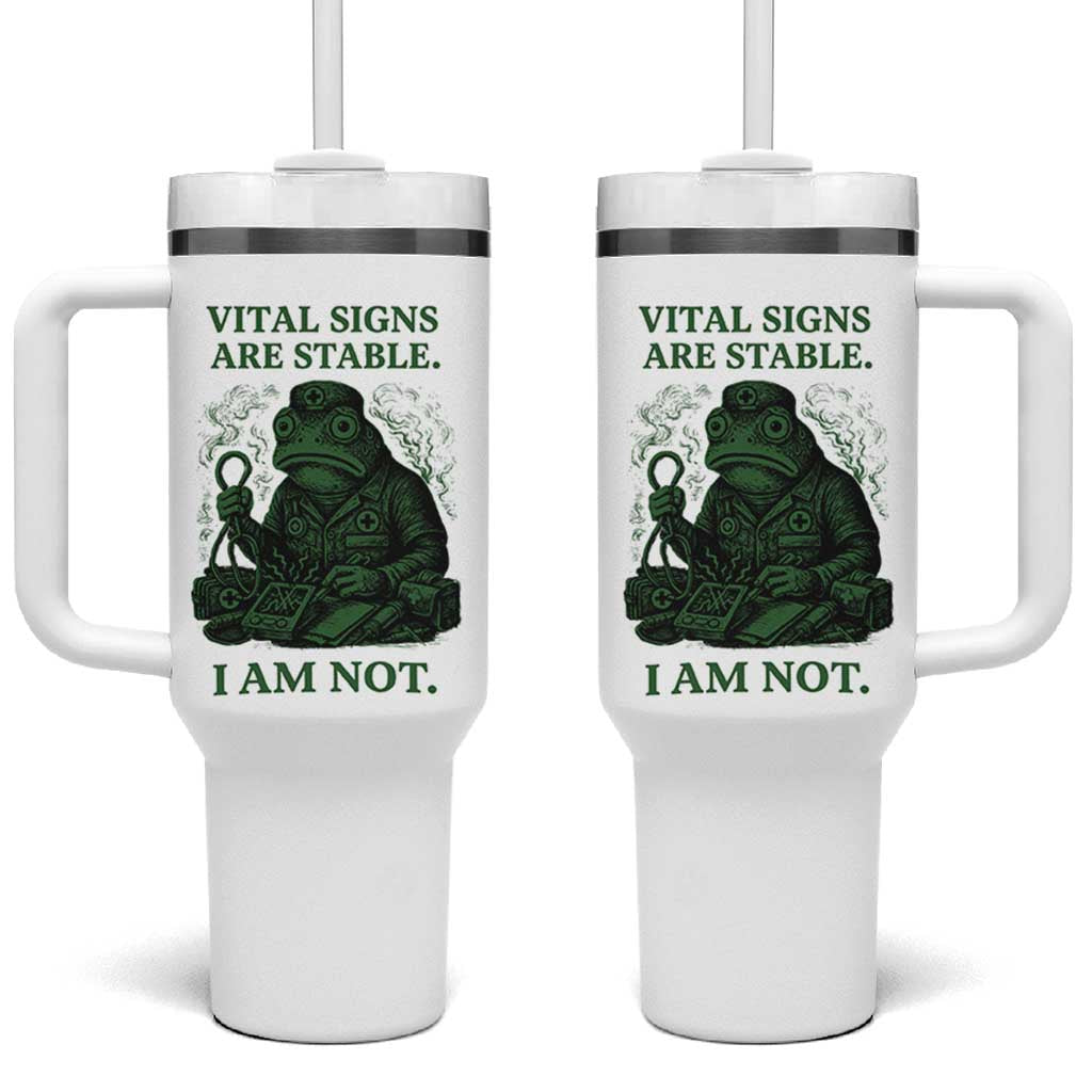 Frog Medic Tumbler With Handle Funny Animal EMT Emergency Health Workers