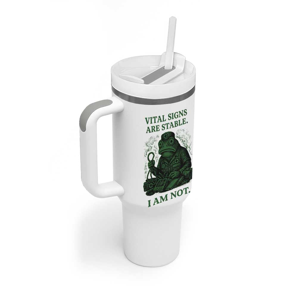 Frog Medic Tumbler With Handle Funny Animal EMT Emergency Health Workers
