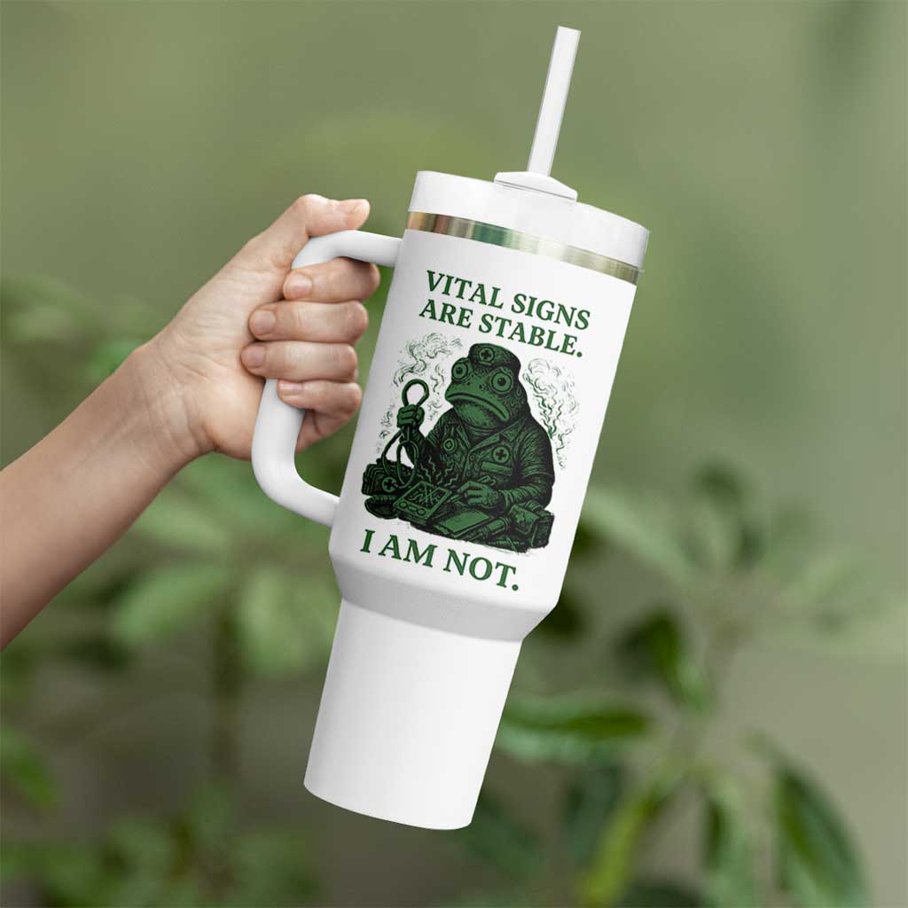Frog Medic Tumbler With Handle Funny Animal EMT Emergency Health Workers