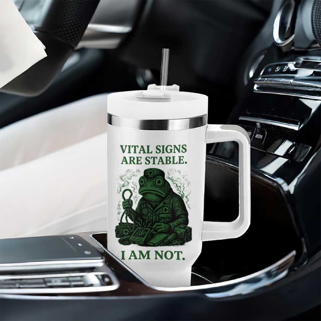 Frog Medic Tumbler With Handle Funny Animal EMT Emergency Health Workers