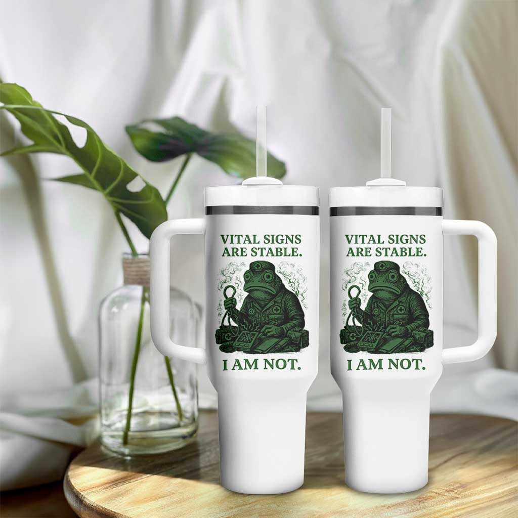 Frog Medic Tumbler With Handle Funny Animal EMT Emergency Health Workers