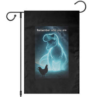 Remember Who You Are Garden Flag Funny Evolution Joke Meme Chicken Dinosaur - Wonder Print Shop