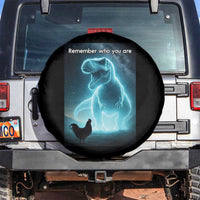 Remember Who You Are Spare Tire Cover Funny Evolution Joke Meme Chicken Dinosaur - Wonder Print Shop