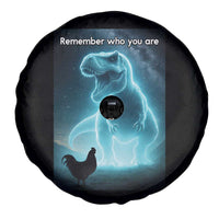 Remember Who You Are Spare Tire Cover Funny Evolution Joke Meme Chicken Dinosaur - Wonder Print Shop