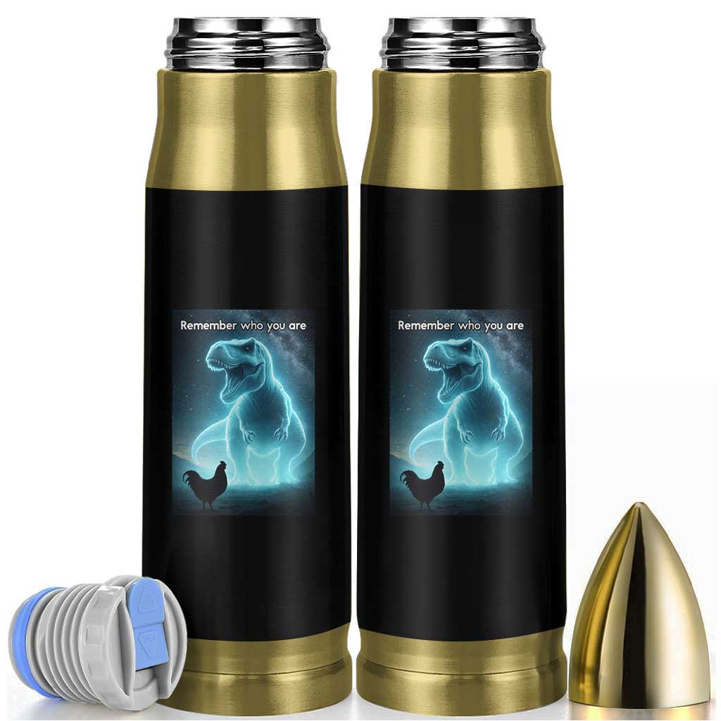 Remember Who You Are Bullet Tumbler Funny Evolution Joke Meme Chicken Dinosaur - Wonder Print Shop