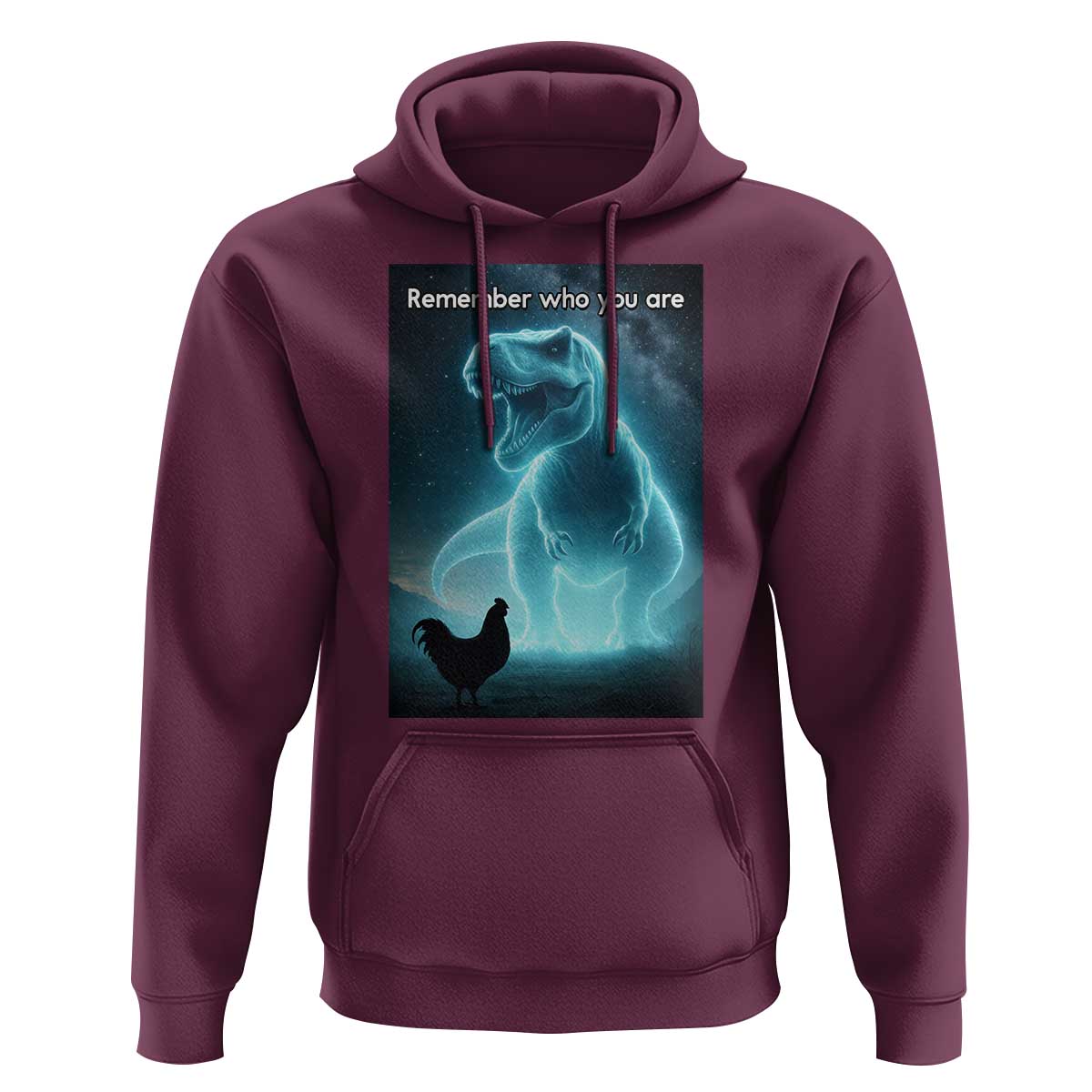 Remember Who You Are Hoodie Funny Evolution Joke Meme Chicken Dinosaur - Wonder Print Shop