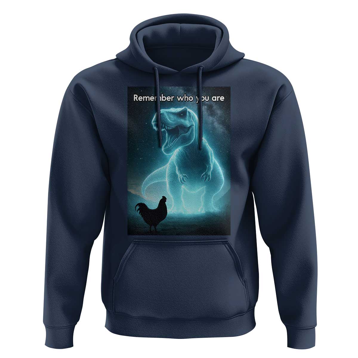 Remember Who You Are Hoodie Funny Evolution Joke Meme Chicken Dinosaur - Wonder Print Shop
