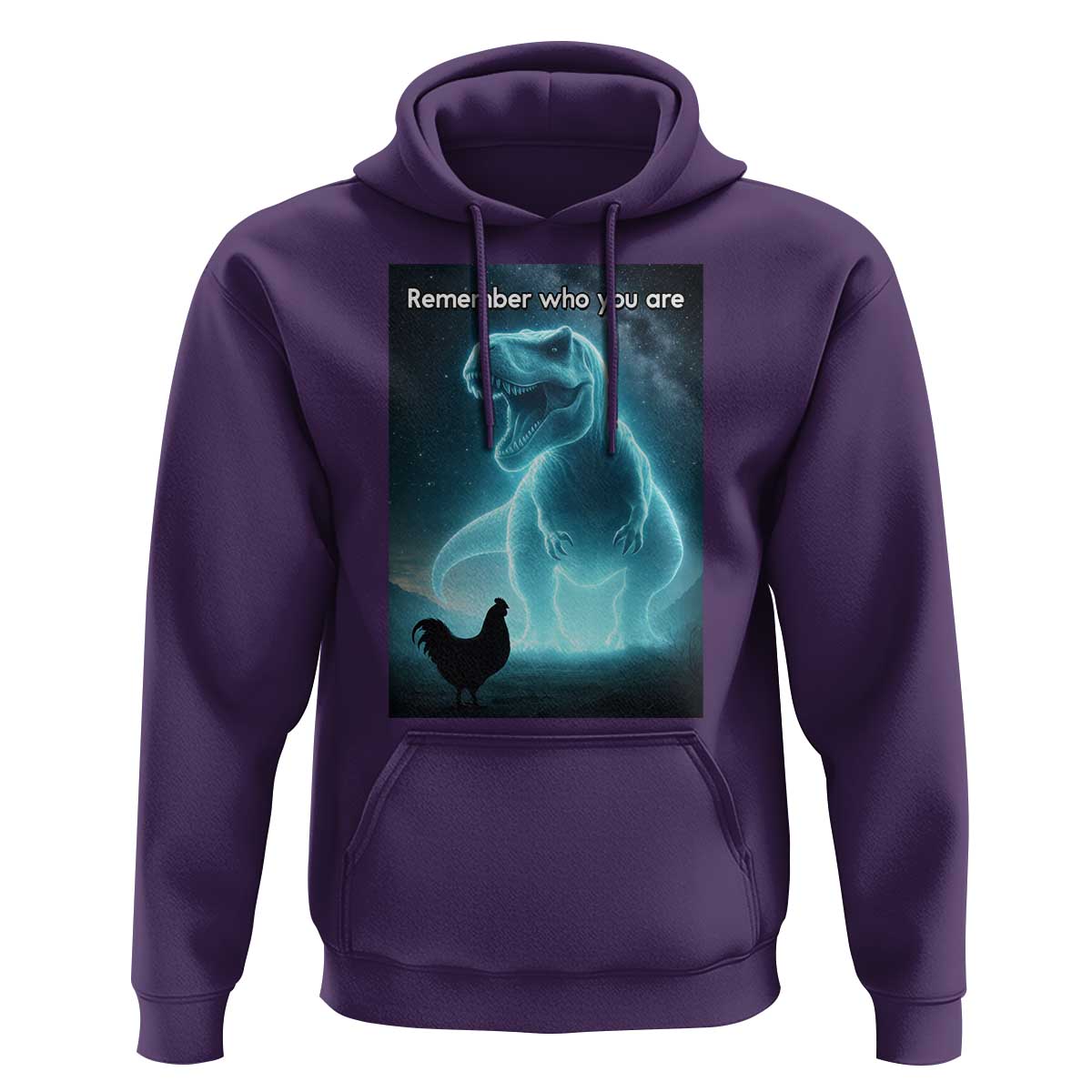Remember Who You Are Hoodie Funny Evolution Joke Meme Chicken Dinosaur - Wonder Print Shop