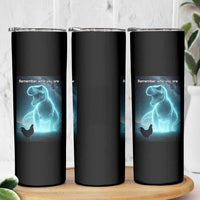 Remember Who You Are Skinny Tumbler Funny Evolution Joke Meme Chicken Dinosaur - Wonder Print Shop