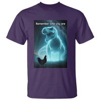 Remember Who You Are T Shirt Funny Evolution Joke Meme Chicken Dinosaur - Wonder Print Shop