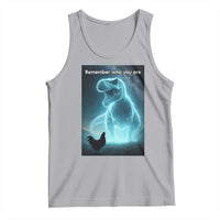 Remember Who You Are Tank Top Funny Evolution Joke Meme Chicken Dinosaur - Wonder Print Shop