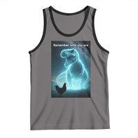 Remember Who You Are Tank Top Funny Evolution Joke Meme Chicken Dinosaur - Wonder Print Shop