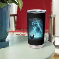 Remember Who You Are Tumbler Cup Funny Evolution Joke Meme Chicken Dinosaur - Wonder Print Shop