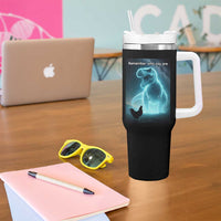 Remember Who You Are Tumbler With Handle Funny Evolution Joke Meme Chicken Dinosaur - Wonder Print Shop