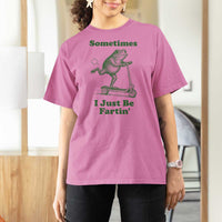 Sometimes I Just Be Fartin T Shirt For Women Vintage 90s Funny Frog Meme Unhinged Gag Gift - Wonder Print Shop