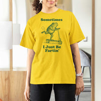 Sometimes I Just Be Fartin T Shirt For Women Vintage 90s Funny Frog Meme Unhinged Gag Gift - Wonder Print Shop