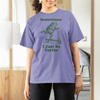 Sometimes I Just Be Fartin T Shirt For Women Vintage 90s Funny Frog Meme Unhinged Gag Gift - Wonder Print Shop