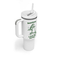 Sometimes I Just Be Fartin Tumbler With Handle Vintage 90s Funny Frog Meme Unhinged Gag Gift - Wonder Print Shop