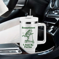 Sometimes I Just Be Fartin Tumbler With Handle Vintage 90s Funny Frog Meme Unhinged Gag Gift - Wonder Print Shop