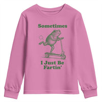 Sometimes I Just Be Fartin Youth Sweatshirt Vintage 90s Funny Frog Meme Unhinged Gag Gift - Wonder Print Shop