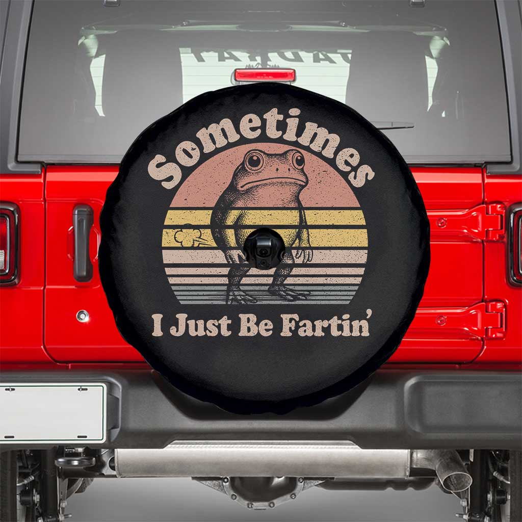 Sometimes I Just Be Fartin Frog Spare Tire Cover Funny Silly Unhinged Meme Vintage - Wonder Print Shop