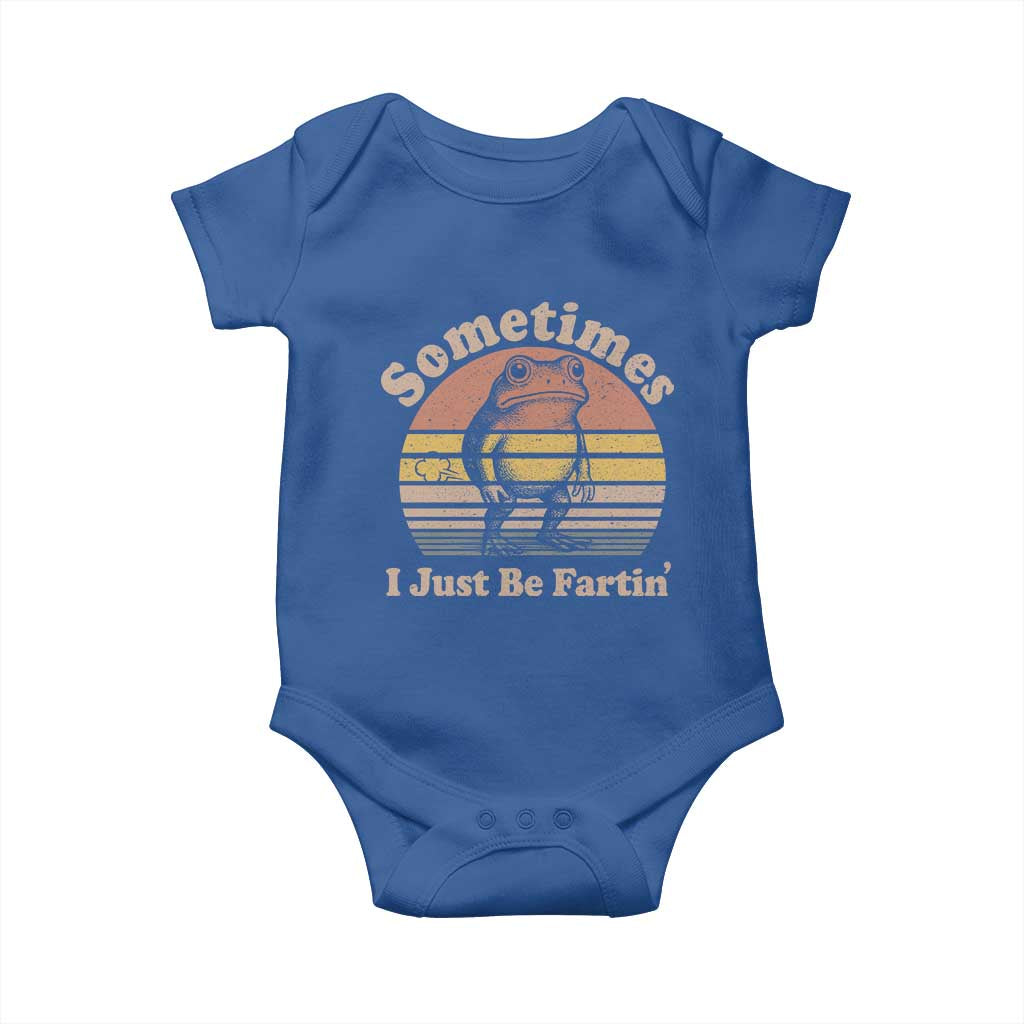 Sometimes I Just Be Fartin Frog Baby Onesie Funny Silly Unhinged Meme Vintage - Wonder Print Shop