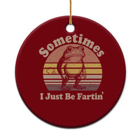 Sometimes I Just Be Fartin Frog Ceramic Ornament Funny Silly Unhinged Meme Vintage - Wonder Print Shop