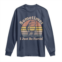 Sometimes I Just Be Fartin Frog Long Sleeve Shirt Funny Silly Unhinged Meme Vintage - Wonder Print Shop