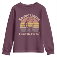 Sometimes I Just Be Fartin Frog Youth Sweatshirt Funny Silly Unhinged Meme Vintage - Wonder Print Shop