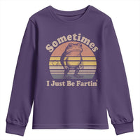 Sometimes I Just Be Fartin Frog Youth Sweatshirt Funny Silly Unhinged Meme Vintage - Wonder Print Shop