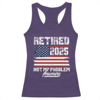 Vintage Retired 2025 Racerback Tank Top Not My Problem Anymore American Flag TS10
