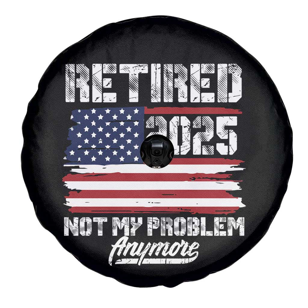 Vintage Retired 2025 Spare Tire Cover Not My Problem Anymore American Flag TS10