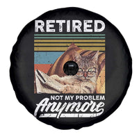 Funny Cat Retired Spare Tire Cover Not My Problem Anymore 90s Vintage Style