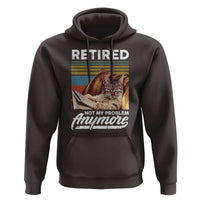 Funny Cat Retired Hoodie Not My Problem Anymore 90s Vintage Style