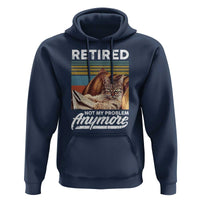 Funny Cat Retired Hoodie Not My Problem Anymore 90s Vintage Style