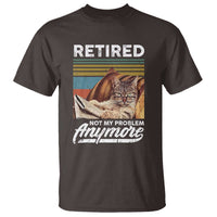 Funny Cat Retired T Shirt Not My Problem Anymore 90s Vintage Style