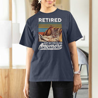 Funny Cat Retired T Shirt For Women Not My Problem Anymore 90s Vintage Style