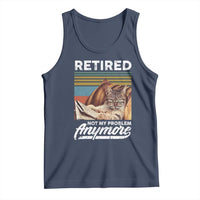 Funny Cat Retired Tank Top Not My Problem Anymore 90s Vintage Style