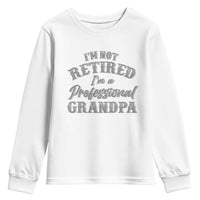Funny Retirement Gifts Youth Sweatshirt I'm Not Retired I'm A Professional Grandpa
