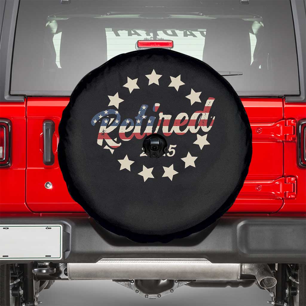 Retired 2025 Spare Tire Cover Retirement Gifts American Flag
