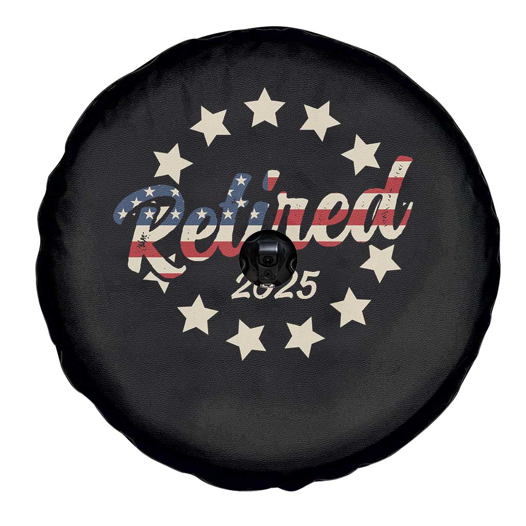 Retired 2025 Spare Tire Cover Retirement Gifts American Flag