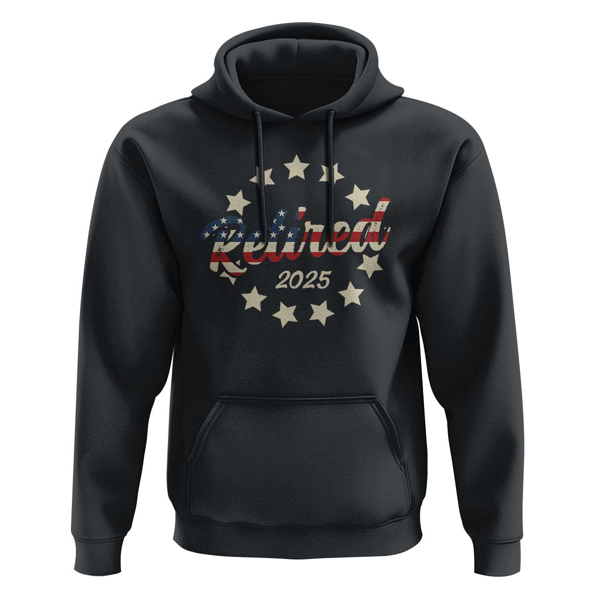 Retired 2025 Hoodie Retirement Gifts American Flag