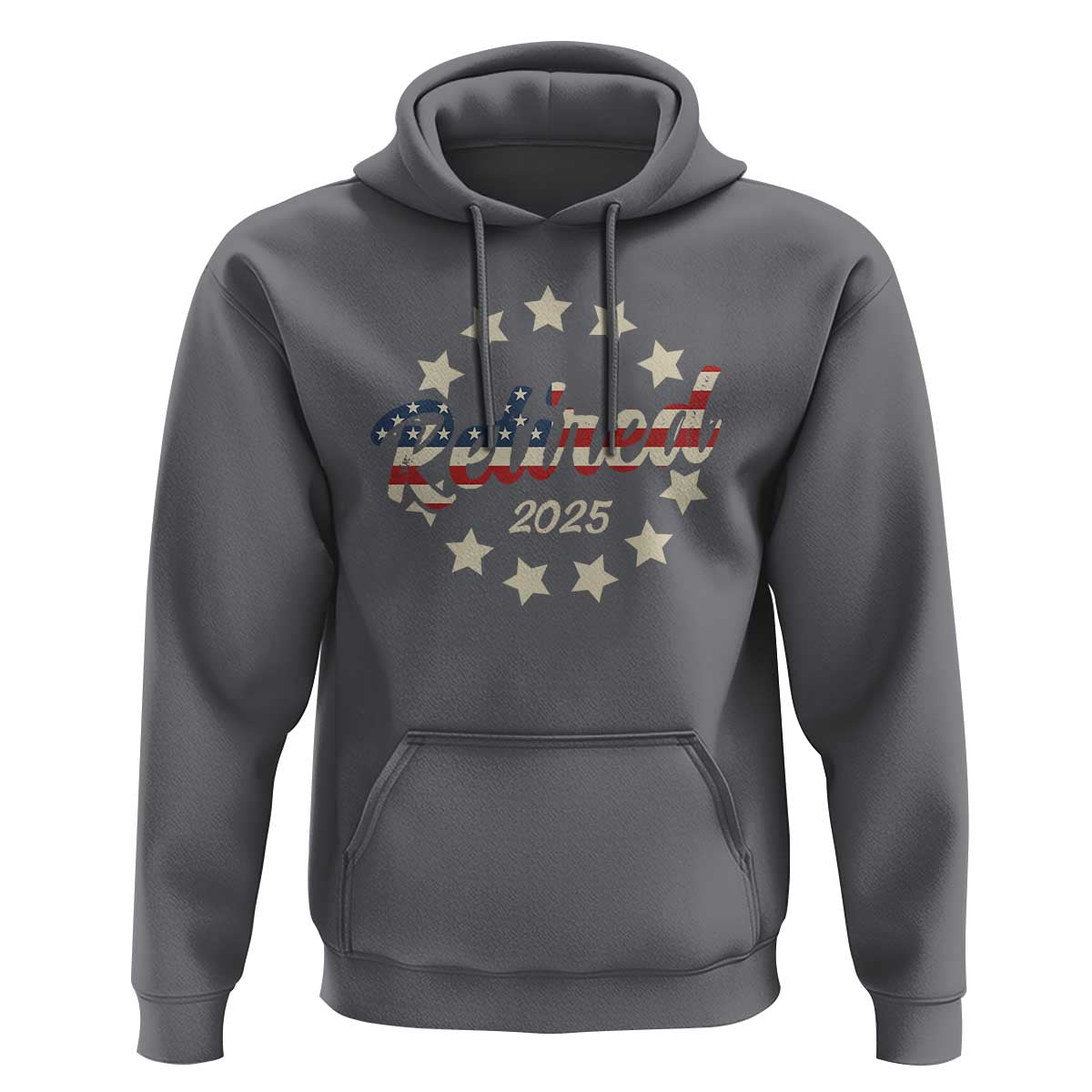 Retired 2025 Hoodie Retirement Gifts American Flag