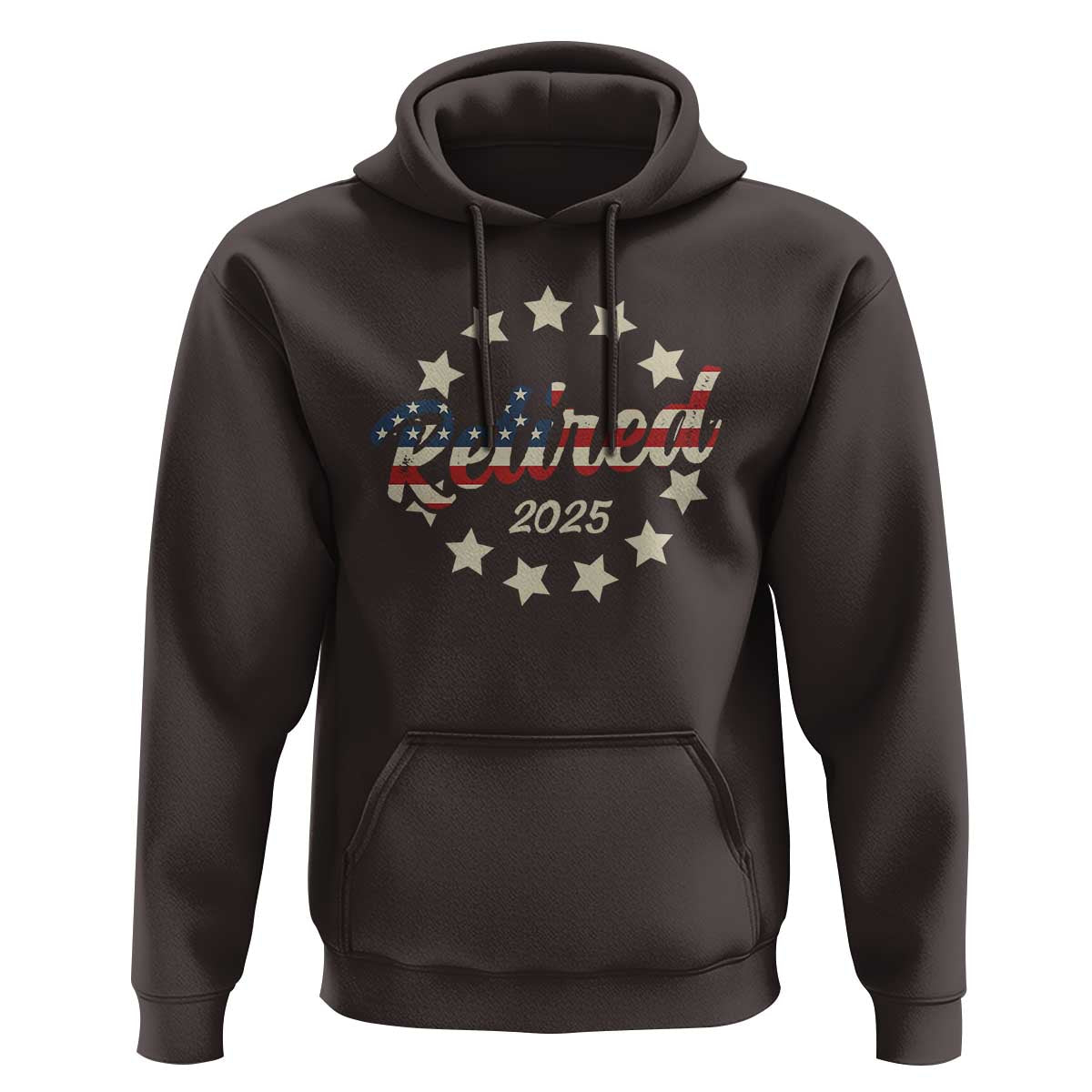 Retired 2025 Hoodie Retirement Gifts American Flag