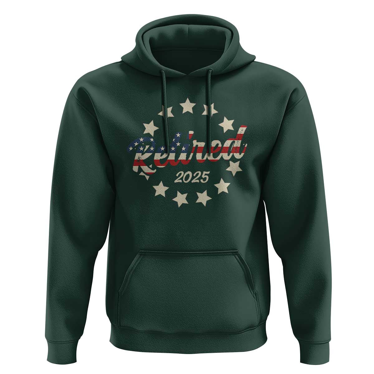 Retired 2025 Hoodie Retirement Gifts American Flag