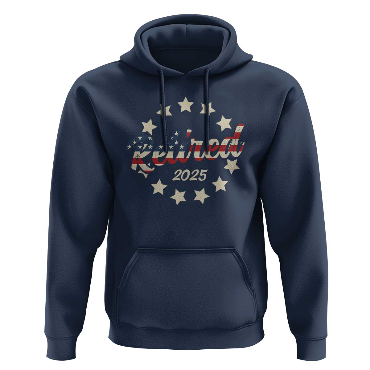 Retired 2025 Hoodie Retirement Gifts American Flag
