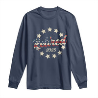 Retired 2025 Long Sleeve Shirt Retirement Gifts American Flag